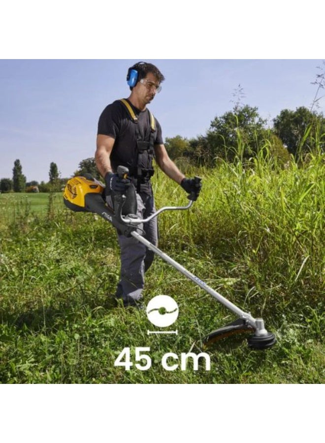 STIGA Petrol Brush Cutter BC 760 B, 52.8cc 2-Stroke Engine, Digital Display, Bike-Style Handle, Straight Shaft, 45cm Cutting Width - Image 4
